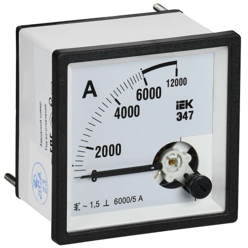 Амперметр Э47 6000/5А класс точности 1,5 72х72мм IEK IPA10-6-6000-E, купить в Минске по самой низкой цене