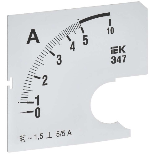 Шкала сменная для амперметра Э47 5/5А класс точности 1,5 72х72мм IEK IPA10D-SC-0005, купить в Минске по самой низкой цене