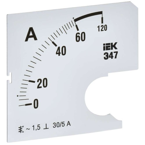 Шкала сменная для амперметра Э47 60/5А класс точности 1,5 72х72мм IEK IPA10D-SC-0060, купить в Минске по самой низкой цене