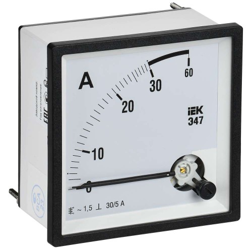 Амперметр Э47 30/5А класс точности 1,5 96х96мм IEK IPA20-6-0030-E, купить в Минске по самой низкой цене