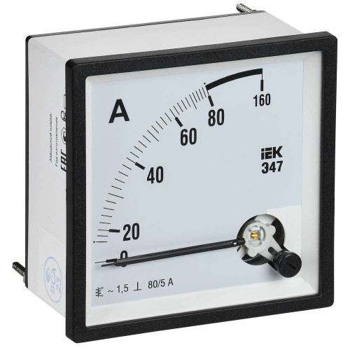 Амперметр Э47 80/5А класс точности 1,5 96х96мм IEK IPA20-6-0080-E, купить в Минске по самой низкой цене