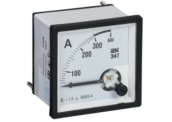 Амперметр аналоговый Э47 300/5А класс точности 1,5 96х96мм IEK IPA20-6-0300-E