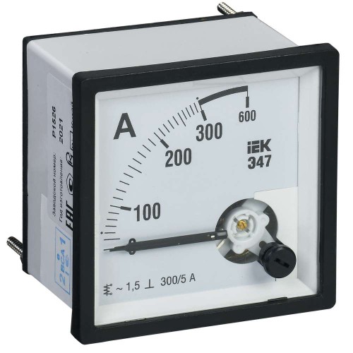 Амперметр аналоговый Э47 300/5А класс точности 1,5 96х96мм IEK IPA20-6-0300-E, купить в Минске по самой низкой цене