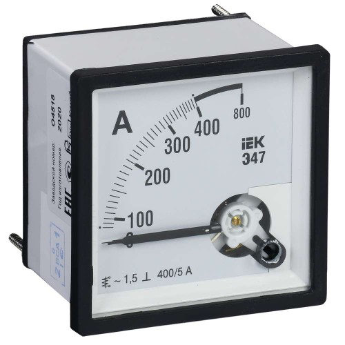 Амперметр аналоговый Э47 400/5А класс точности 1,5 96х96мм IEK IPA20-6-0400-E, купить в Минске по самой низкой цене