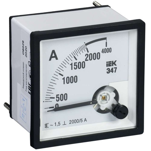 Амперметр аналоговый Э47 2000/5А класс точности 1,5 96х96мм IEK IPA20-6-2000-E, купить в Минске по самой низкой цене