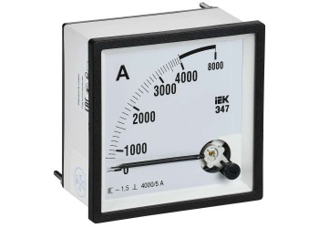 Амперметр Э47 4000/5А класс точности 1,5 96х96мм IEK IPA20-6-4000-E