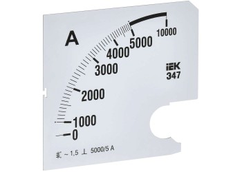 Шкала сменная для амперметра Э47 5000/5А класс точности 1,5 96х96мм IEK IPA20D-SC-5000