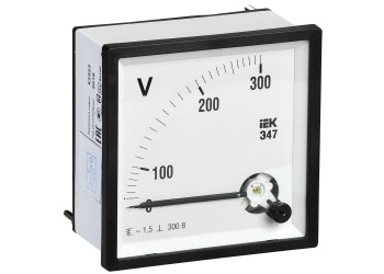 Вольтметр аналоговый Э47 300В класс точности 1,5 72х72мм IEK IPV10-6-0300-E