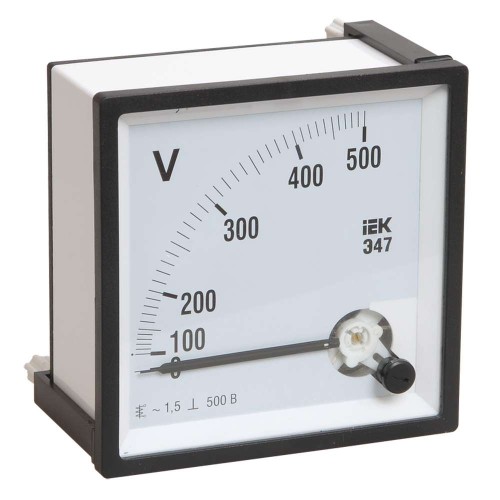 Вольтметр аналоговый Э47 500В класс точности 1,5 72х72мм IEK IPV10-6-0500-E, купить в Минске по самой низкой цене