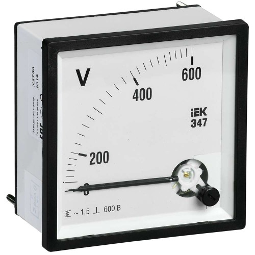 Вольтметр аналоговый Э47 600В класс точности 1,5 96х96мм IEK IPV20-6-0600-E, купить в Минске по самой низкой цене