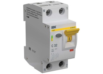KARAT Устройство защиты от дугового пробоя c автоматическим выключателем 1P+N C 32A IEK KA-DP11-1-032-C