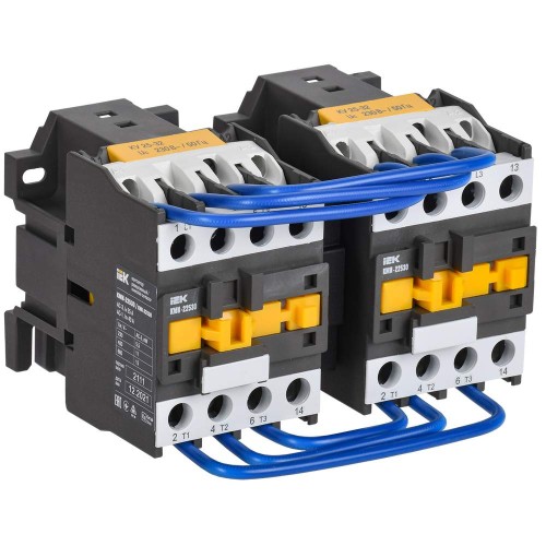 Контактор КМИ-22530 реверс 25А 230В/АС3 2NO IEK KKM23-025-230-20-1, купить в Минске по самой низкой цене