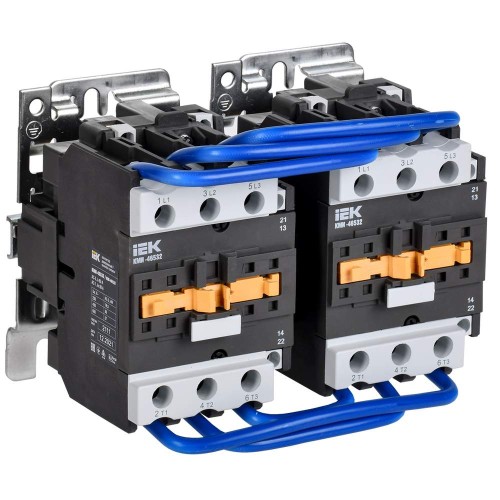 Контактор КМИ-46532 реверс 65А 400В/АС3 2NO.2NC IEK KKM43-065-400-22-1, купить в Минске по самой низкой цене