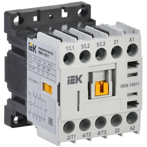 Миниконтактор МКИ-10911 9А 110В/АС3 1NC IEK KMM11-009-110-01, купить в Минске по самой низкой цене