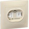 KVARTA Розетка 2-местная компьютерная RJ45 кат.5е РК12-ККм кремовый IEK KV-K20-K33, купить в Минске по самой низкой цене