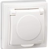 KVARTA Розетка с заземлением с защитными шторками с крышкой 16А IP44 РСбш10-3-КБ-44 белый IEK KV-R16-16-44-K01, купить в Минске по самой низкой цене