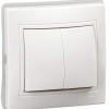 KVARTA Выключатель 2-клавишный 10А IP44 ВС10-2-0-КБ-44 белый IEK KV-V20-10-44-K01, купить в Минске по самой низкой цене