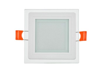 LIGHTING Светильник светодиодный ДВО 1623 со стеклом квадрат 6Вт 4000К IP20 IEK LDVO0-1623-06-4000-K01