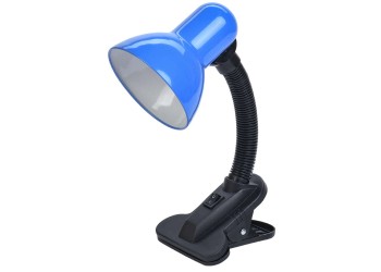 LIGHTING Светильник настольный 1001 на прищепке Е27 синий IEK LNNL1-1001-2-VV-40-K07