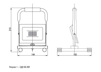 Прожектор светодиодный IEK СДО 06-20П 20W 6500K LPDO603-020-65-K02