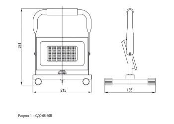 Прожектор светодиодный IEK СДО 06-50П 50W 6500K LPDO603-050-65-K02