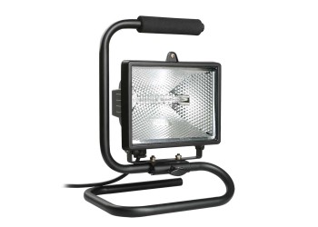 Прожектор галогенный ИО500П (переноска) IP54 черный IEK LPI03-1-0500-K02