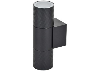 LIGHTING Светильник уличный 5108 настенный под лампу 2хGU10 IP65 черный IEK LT-UBU0-5108-GU10-2-K02