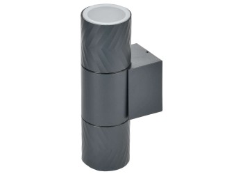LIGHTING Светильник уличный 5108 настенный под лампу 2хGU10 IP65 серый IEK LT-UBU0-5108-GU10-2-K03