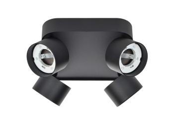 LIGHTING Светильник 4044 накладной потолочный под лампу 4хGX53 черный IEK LT-UPB0-4044-GX53-1-K02