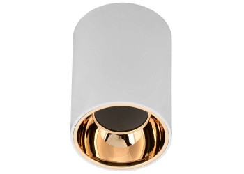 LIGHTING Светильник 4111 накладной потолочный под лампу GU10 белый/золото пластик IEK LT-UPB0-4111-GU10-1-K22