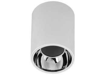 LIGHTING Светильник 4111 накладной потолочный под лампу GU10 белый/хром пластик IEK LT-UPB0-4111-GU10-1-K23