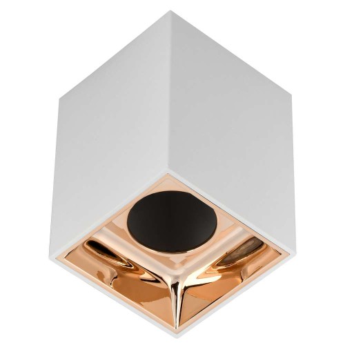 LIGHTING Светильник 4112 накладной потолочный под лампу GU10 белый/золото пластик IEK LT-UPB0-4112-GU10-1-K22, купить в Минске по самой низкой цене