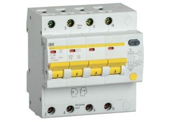 KARAT Дифференциальный автомат АД14S 4P 20А 100мА тип AC IEK MAD13-4-020-C-100