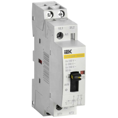 Контактор модульный с ручным управлением КМ20-20МР AC KARAT IEK MKK12-20-20, купить в Минске по самой низкой цене