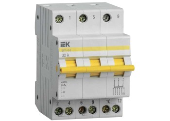 Выключатель-разъединитель трехпозиционный ВРТ-63 3P 32А IEK MPR10-3-032