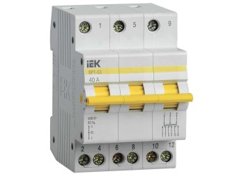 Выключатель-разъединитель трехпозиционный ВРТ-63 3P 40А IEK MPR10-3-040