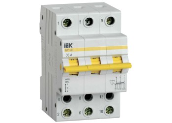Выключатель-разъединитель трехпозиционный ВРТ-63 3P 50А IEK MPR10-3-050