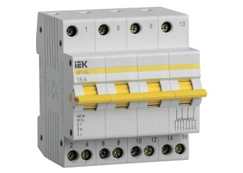 Выключатель-разъединитель трехпозиционный ВРТ-63 4P 16А IEK MPR10-4-016