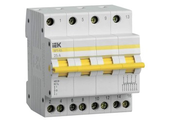 Выключатель-разъединитель трехпозиционный ВРТ-63 4P 25А IEK MPR10-4-025