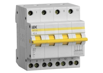 Выключатель-разъединитель трехпозиционный ВРТ-63 4P 40А IEK MPR10-4-040