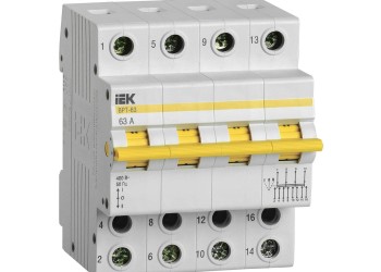 Выключатель-разъединитель трехпозиционный ВРТ-63 4P 63А IEK MPR10-4-063