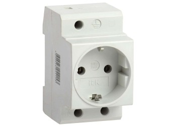 Розетка РАр10-3-ОПс заземлением на DIN-рейку IEK MRD10-16