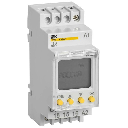 Таймер ТЭ80 цифровой 16А 230В на DIN-рейку KARAT IEK MTA10-16-080, купить в Минске по самой низкой цене