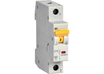 Автоматический выключатель ВА47-60МА без теплового расцепителя 1P 10А 6кА D IEK MVA33-1-010-D