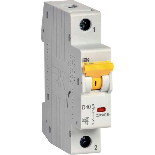 Автоматический выключатель ВА47-60МА без теплового расцепителя 1P 40А 6кА D IEK MVA33-1-040-D, купить в Минске по самой низкой цене