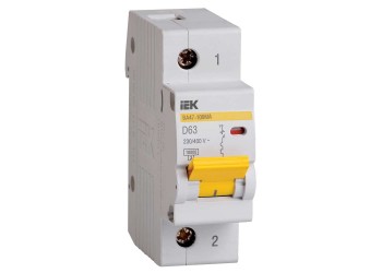 Автоматический выключатель ВА47-100МА без теплового расцепителя 1P 63А 10кА D IEK MVA43-1-063-D