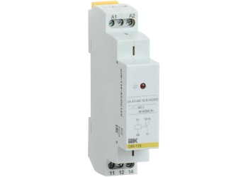 Реле промежуточное модульное OIR 1 контакт 16А 12В AC/DC IEK OIR-116-ACDC12V