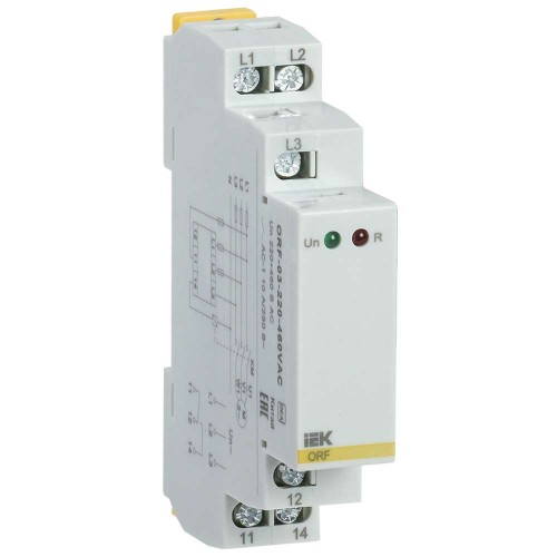 Реле контроля фаз ORF-03 трехфазное 220-460В AC IEK ORF-03-220-460VAC, купить в Минске по самой низкой цене