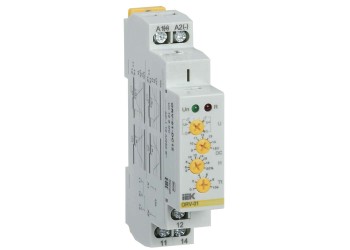 Реле контроля напряжения ORV с блокировкой однофазное 12В DC IEK ORV-01-DC12