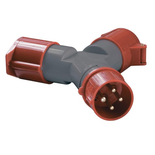 Адаптер двухлучевой ССИ-1012-214 3Р+РЕ 16А 380-415В IP44 IEK PAS22-016-4, купить в Минске по самой низкой цене